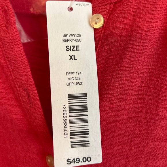 Westbound women’s long sleeve top red size XL NWT - Picture 3 of 3